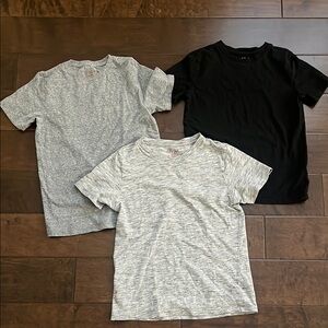 Cat & Jack Black, dark gray, light gray T-Shirts (3 total) size M 8-10